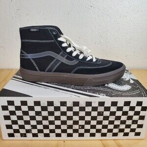 Vans Skate Crockett High Shoes Mens Black Chocolate Canvas Sneaker VN0A2Z3M2IU